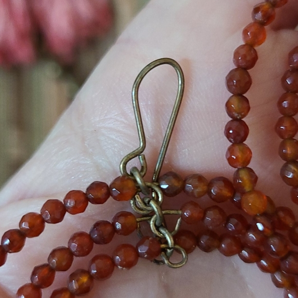 Carnelian Bead Earrings - Picture 8 of 10
